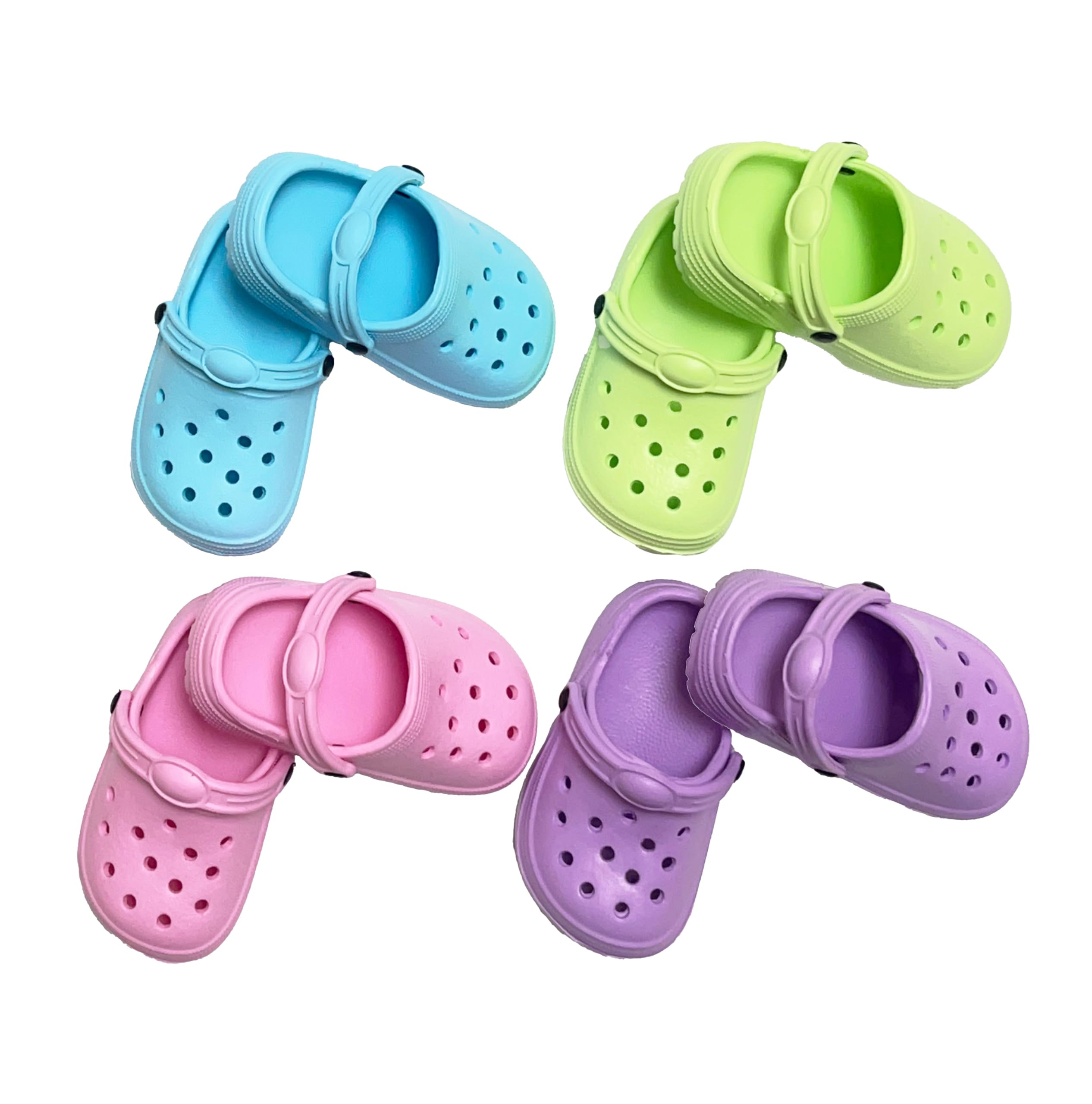 HXIELEC Macaron mint green doll shoes, side view, comfortable fit for 18-inch dolls