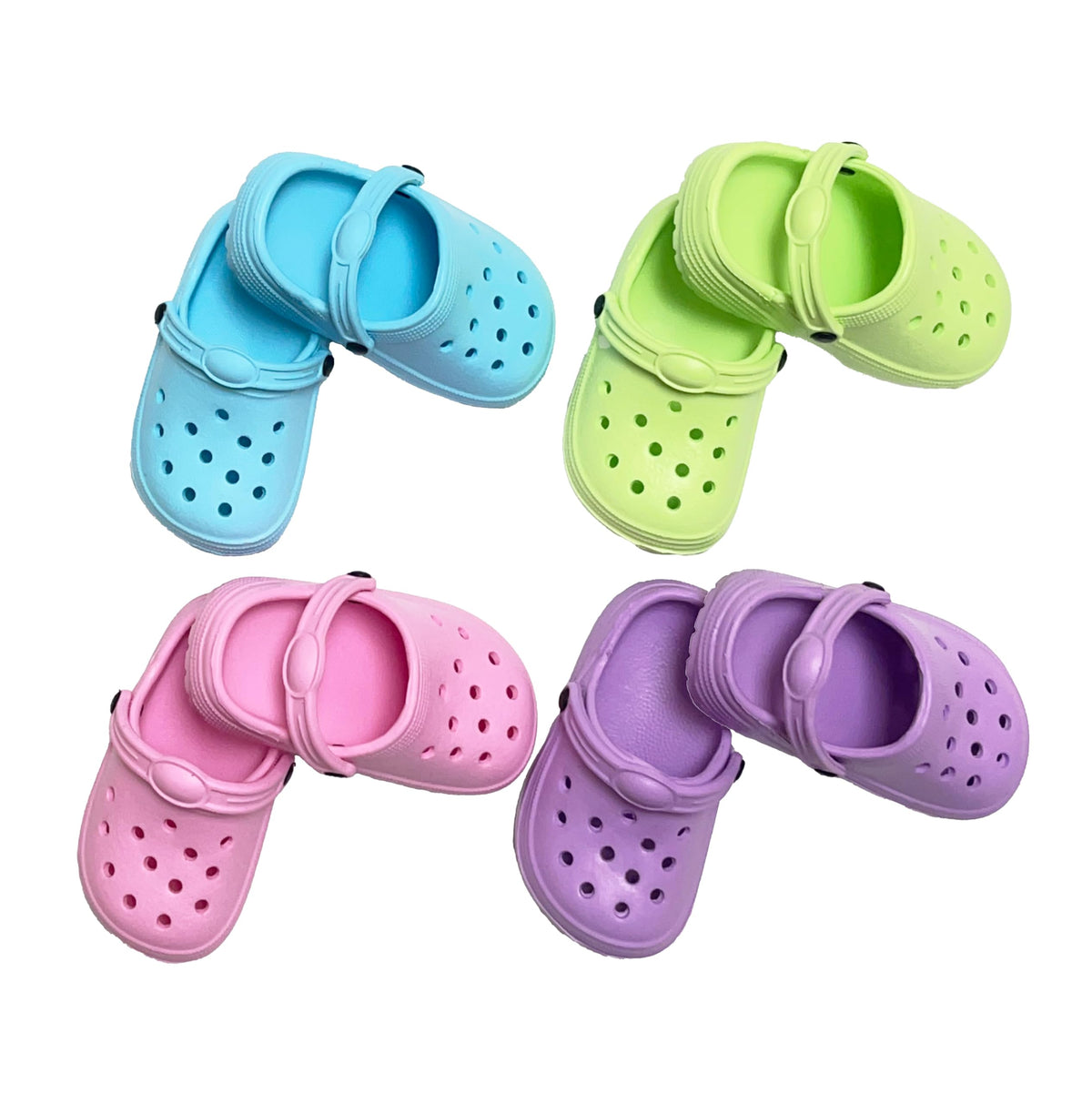 HXIELEC Macaron mint green doll shoes, side view, comfortable fit for 18-inch dolls