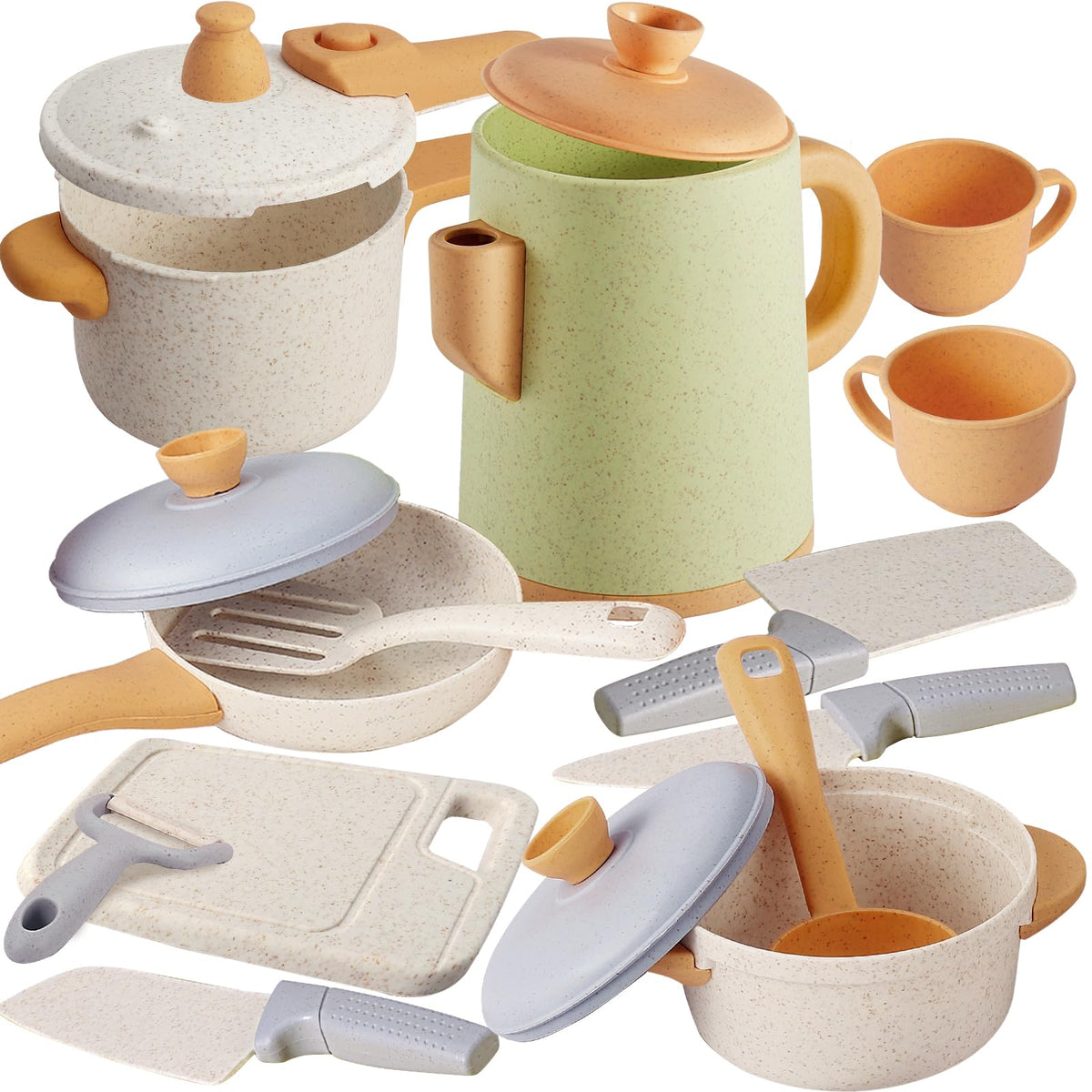 HYAKIDS play kitchen kettle for imaginative tea time and pretend meals.