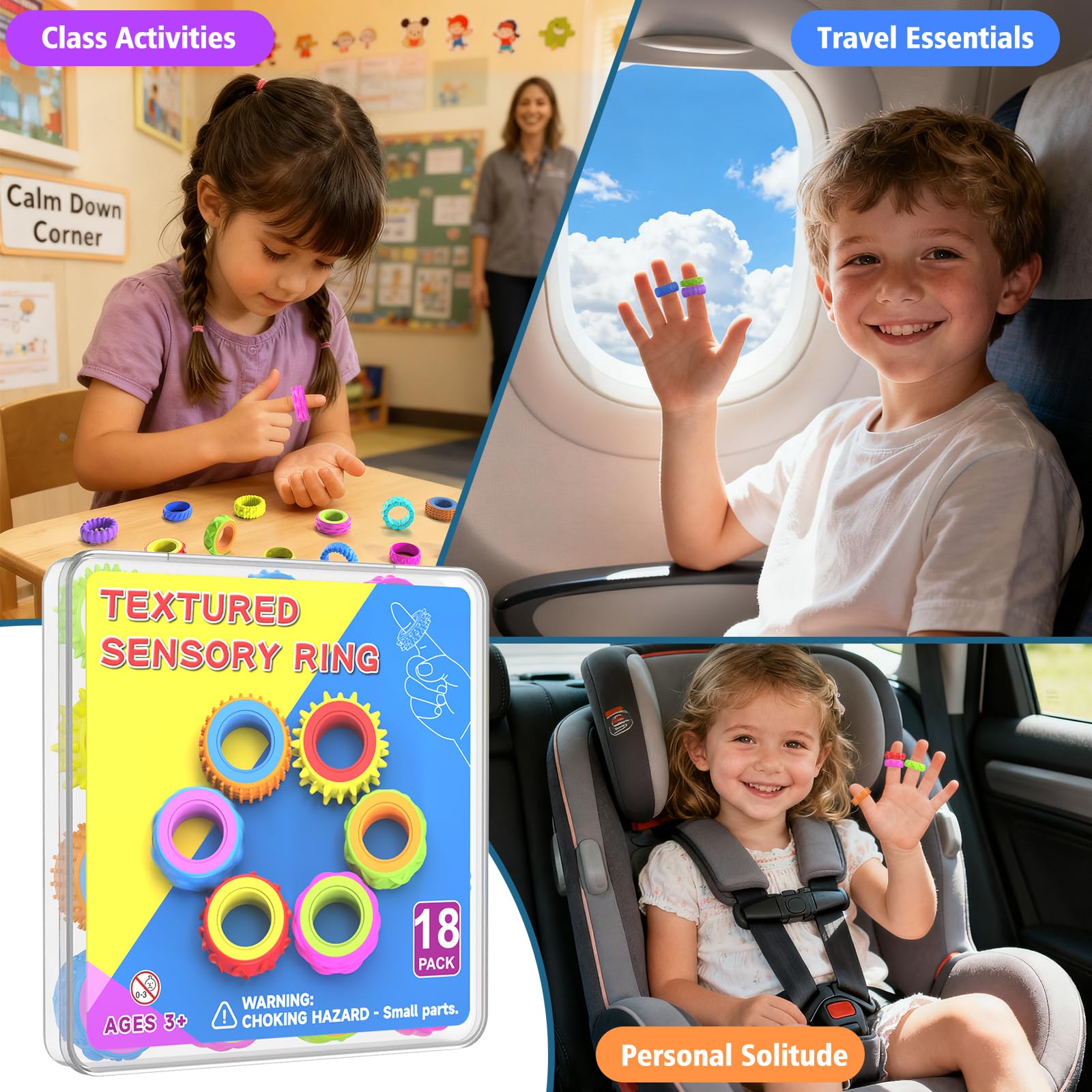 HYASIA fidget rings compact portable design for on-the-go relief