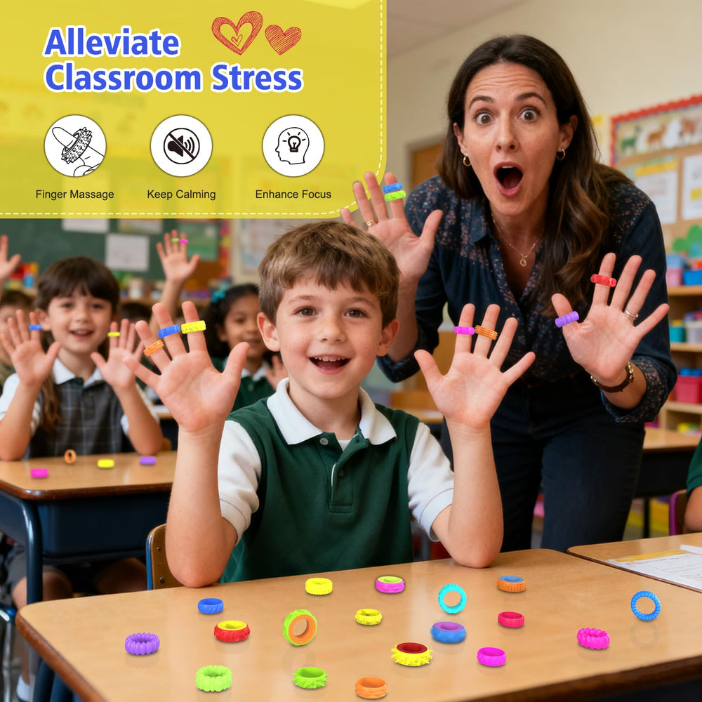 HYASIA fidget rings quiet design supports distraction-free learning