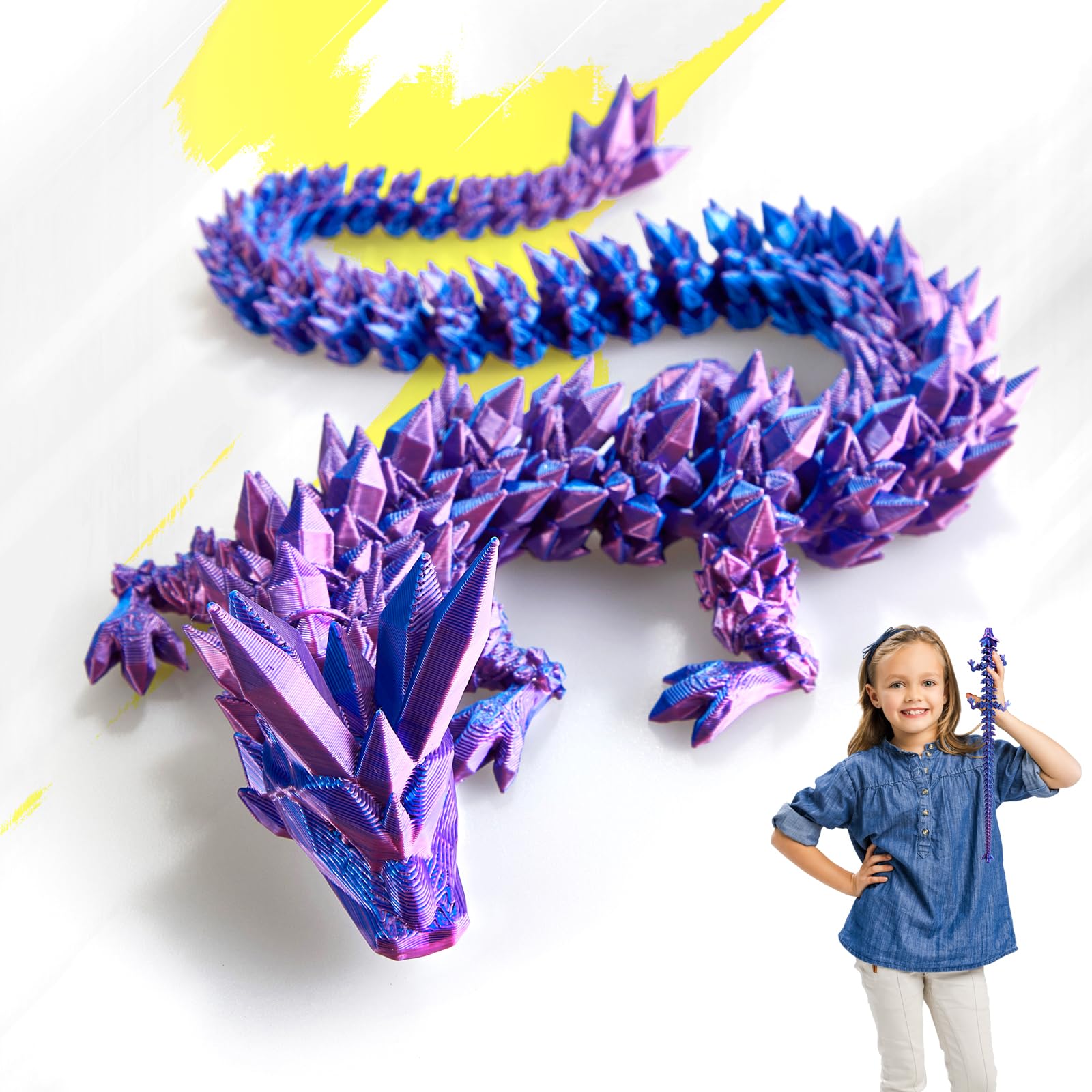 HyBaiS 12-inch crystal dragon in box ready for unboxing, shimmering details.
