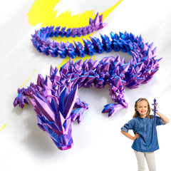 HyBaiS 12-inch crystal dragon in box ready for unboxing, shimmering details.