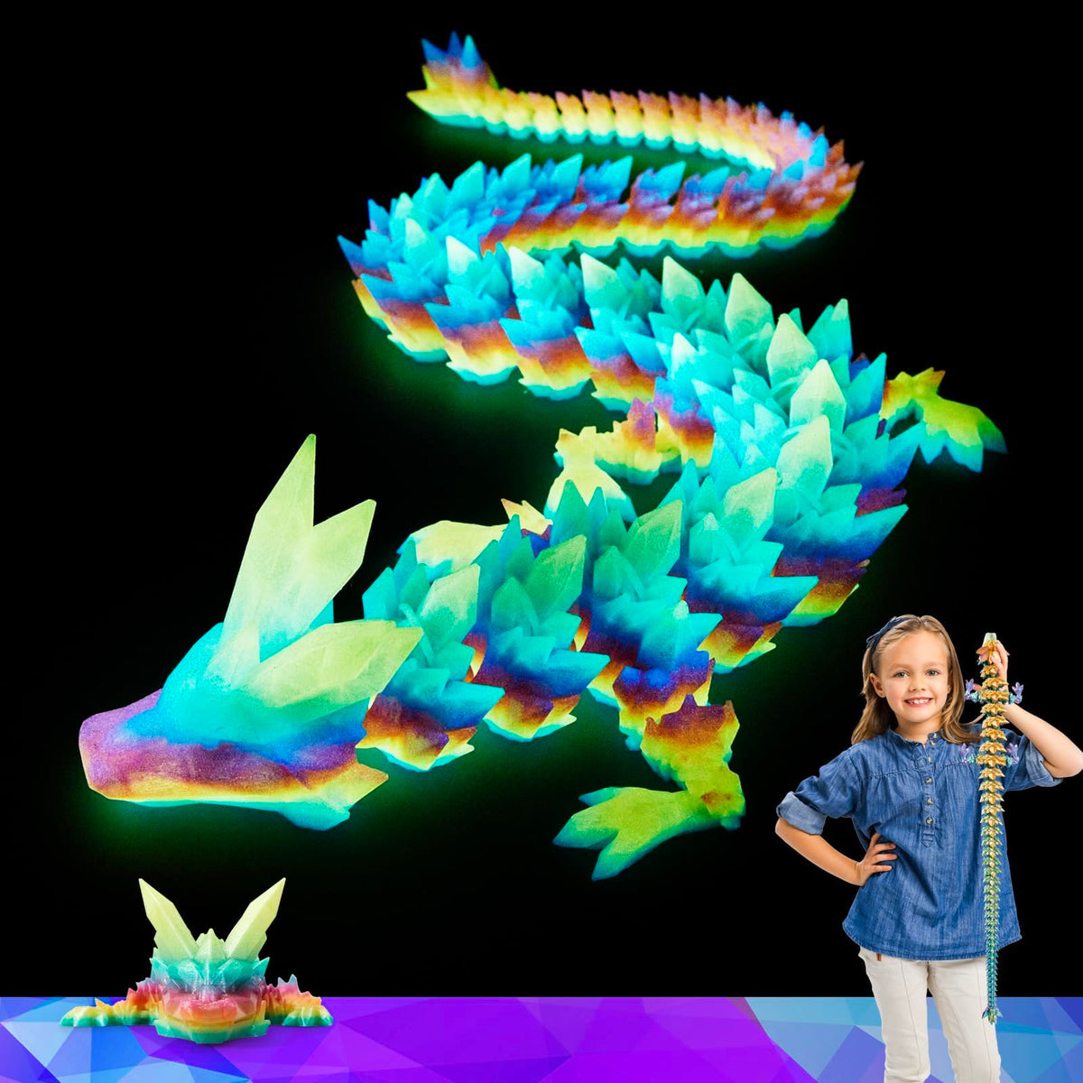 HyBaiS 24-inch dragon glow box opening reveals magical unboxing moment.