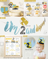 HYCSANBAO cake topper shows construction theme for a fun cake