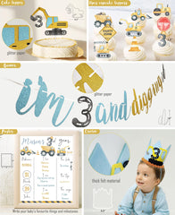 HYCSANBAO construction cake topper complements cakes with bold theme