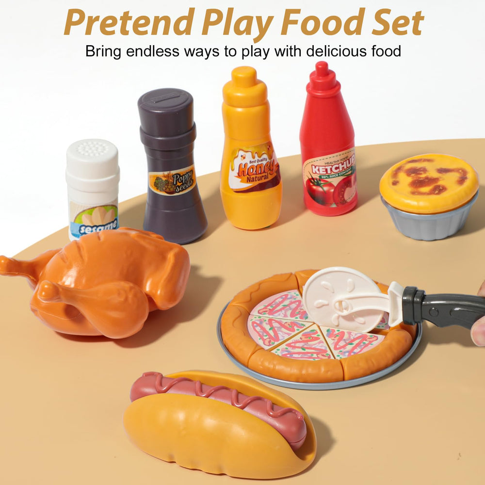 Hydeem burger and fries play food encourages social role play with friends.