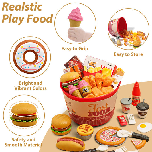 Hydeem pizza slices for imaginative kitchen pretend play.