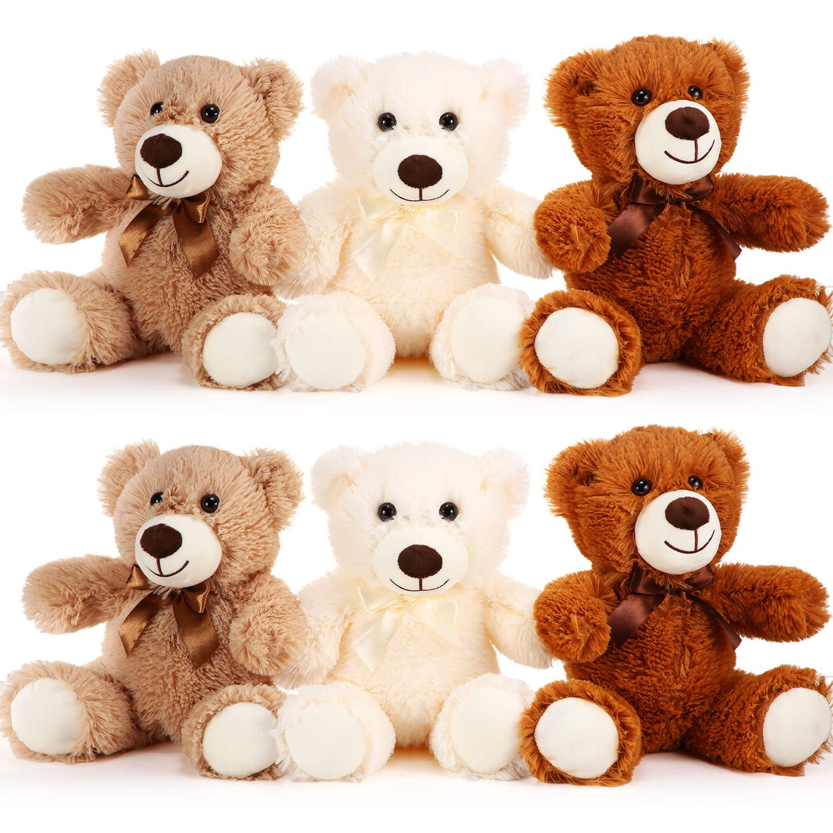 HyDren six bear stuffed animals ready for cuddles and decor