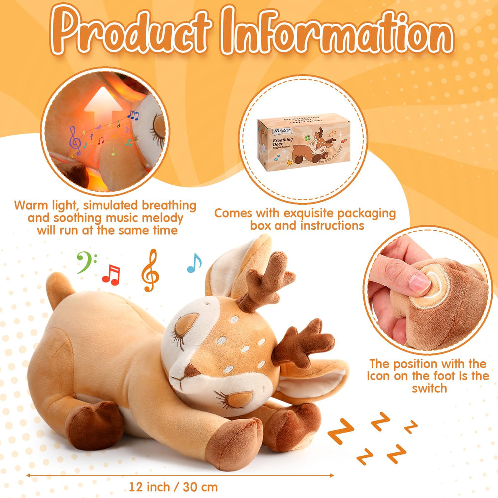 HyDren deer with soft lights and music for bedtime calm