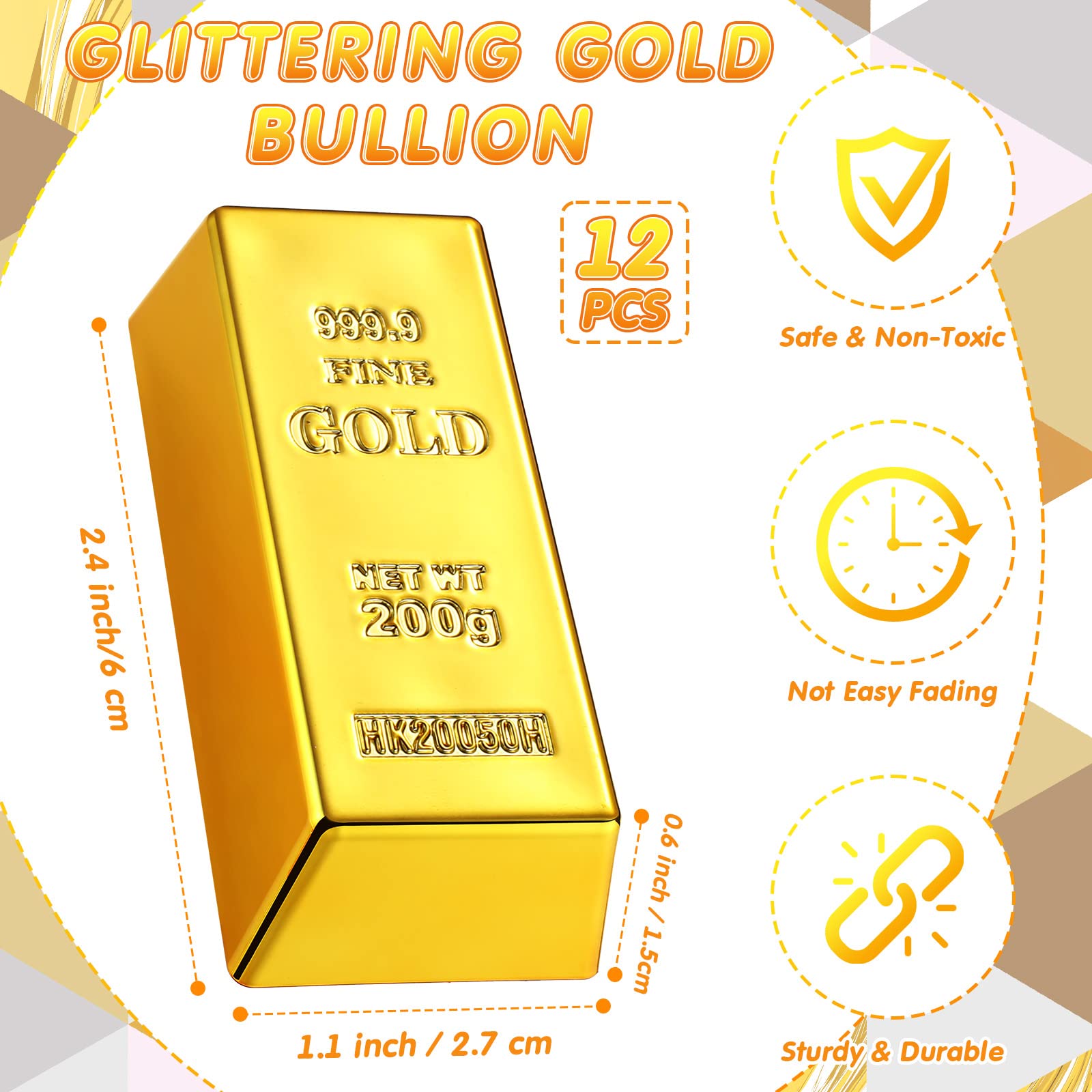 HyDren fake gold bar prop held in hand for cosplay and photos.