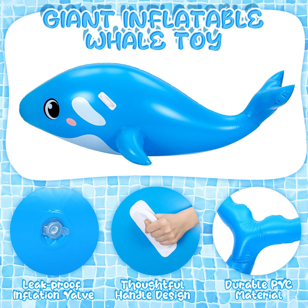 HyDren realistic sea whale design enhances beach or pool play.