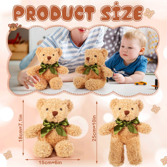 HyDren soft brown plush bears ideal for nursery decor and gentle play.