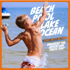 HydroSport skipping water balls gliding in pool play for summer splash.