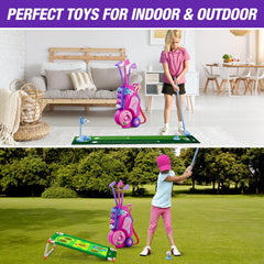 HYES pink golf balls for safe, soft play and repetitive target practice.