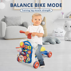 HYES blue walker panel has three shape blocks for color and shape recognition.