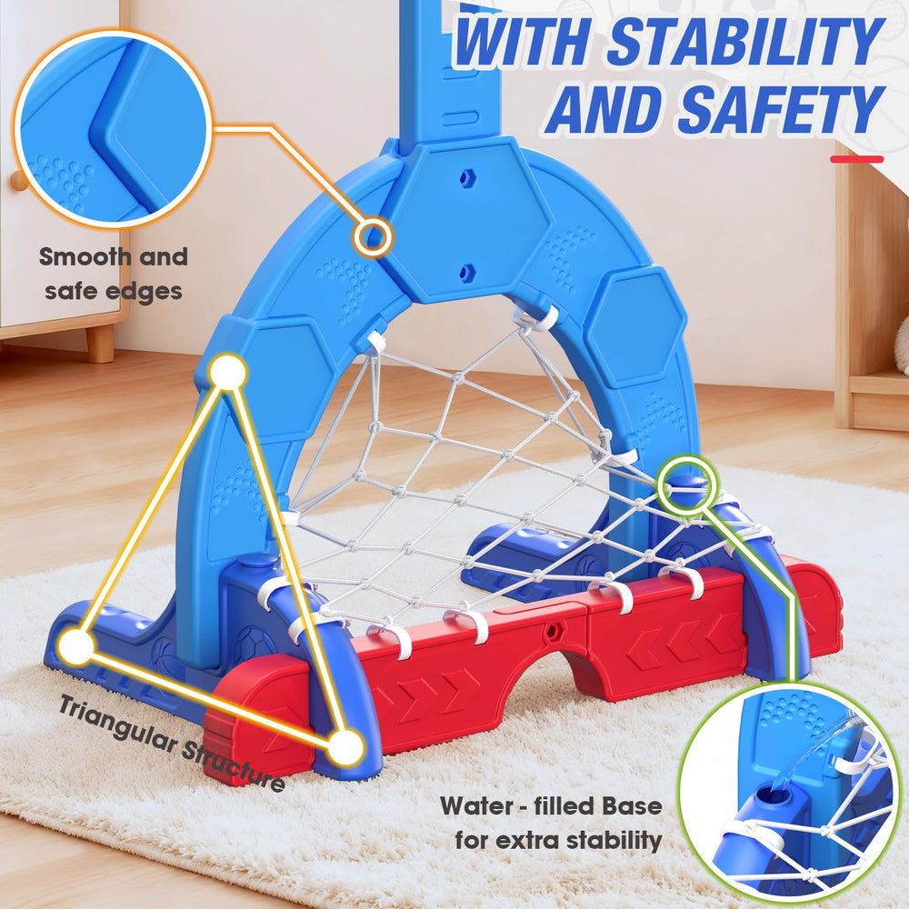 HYES adjustable height stand grows with kids from 22 to 45 inches.
