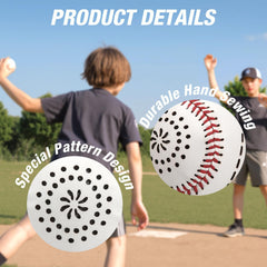 HYES logo and leather texture detail on the glow baseball.