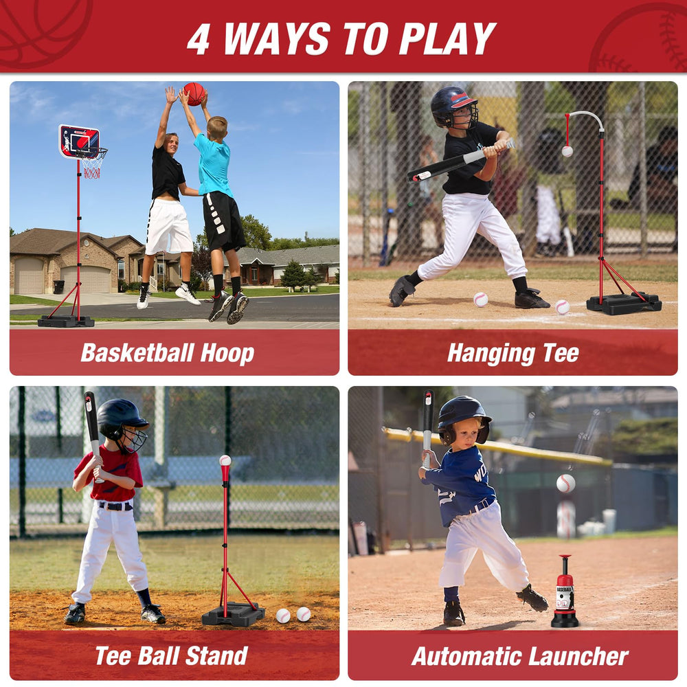 HYES pitching machine auto-pitches baseballs for backyard practice