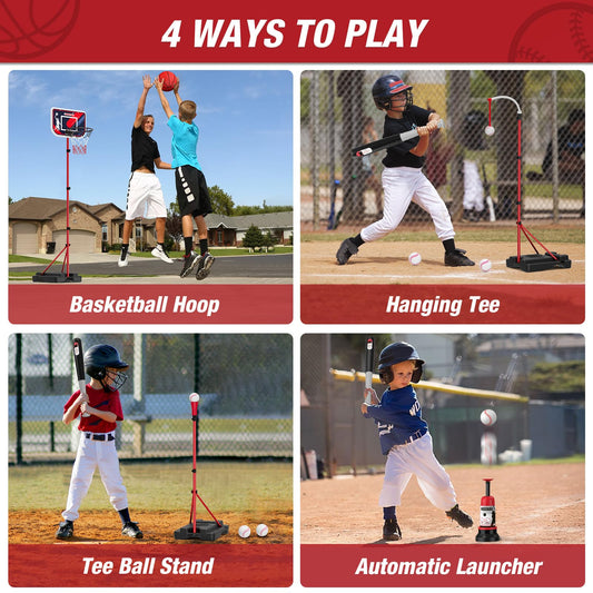 HYES pitching machine auto-pitches baseballs for backyard practice