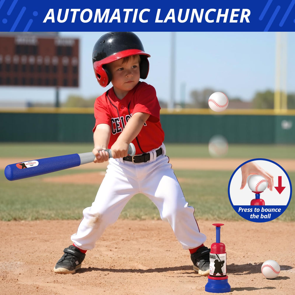 HYES blue retractable bat for versatile play.