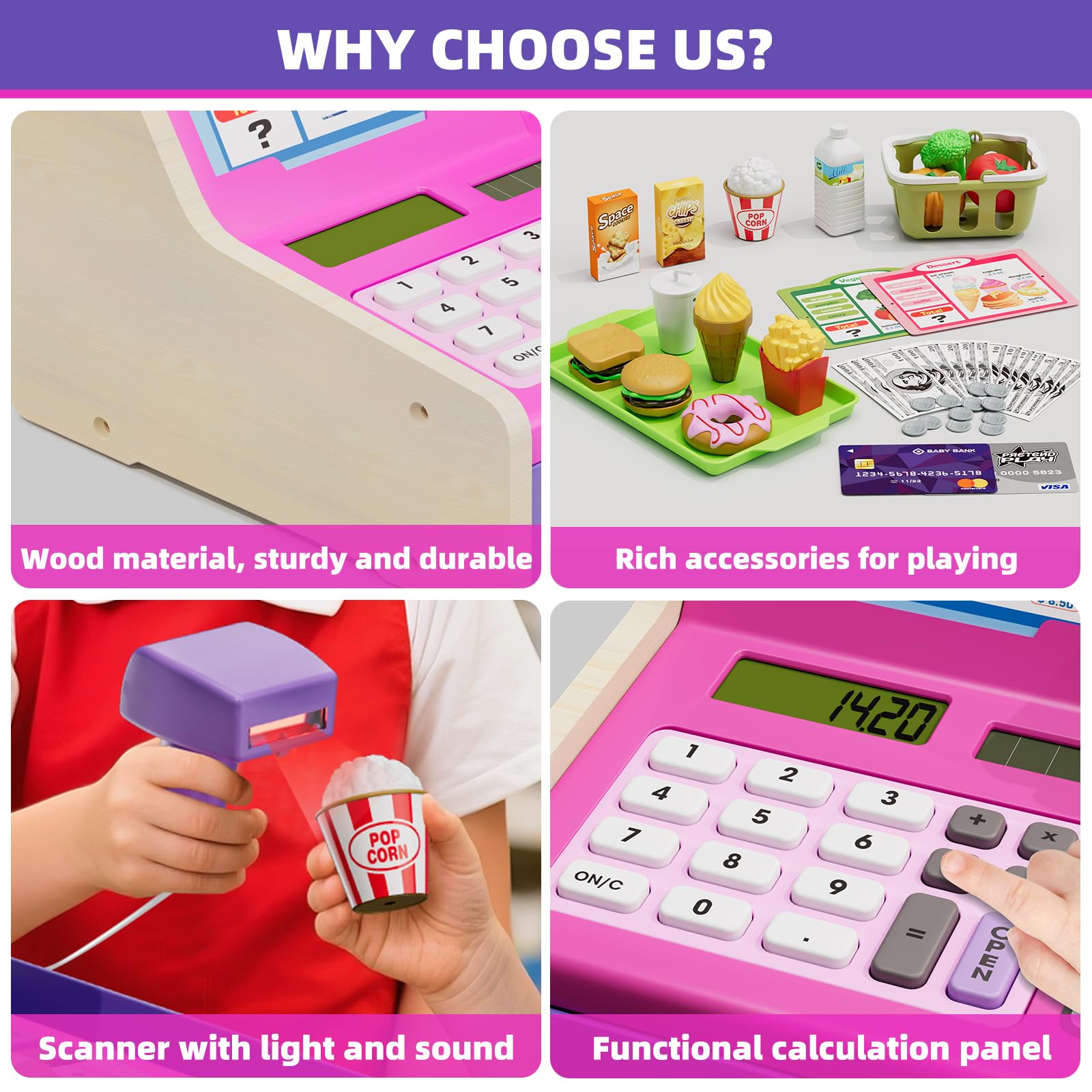 HYES accessories help kids simulate real transactions and keep play organized