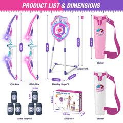 HYES kids enjoying archery indoors and outdoors with glow target