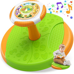 HYES Dinosaur Sit and Spin toy front view promotes active play and balance.