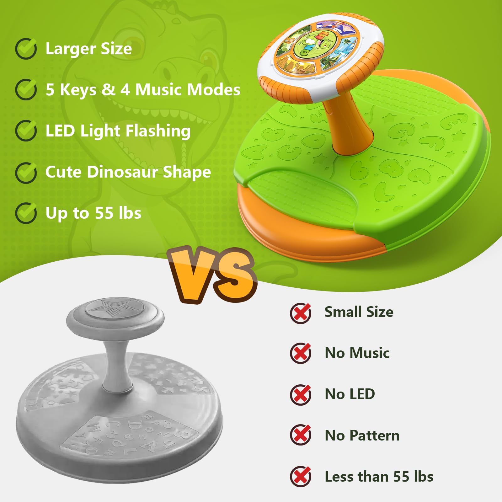 HYES supports up to 55 lbs for growing toddlers.