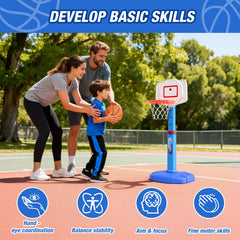 HYES easy-assembly package includes pump and balls for quick setup.
