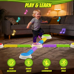 HYES interlocking balance beams provide stable balance practice for growing kids