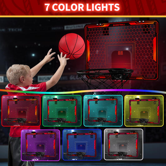 HYES 7-color LED lighting enhances dunks with vibrant visual feedback