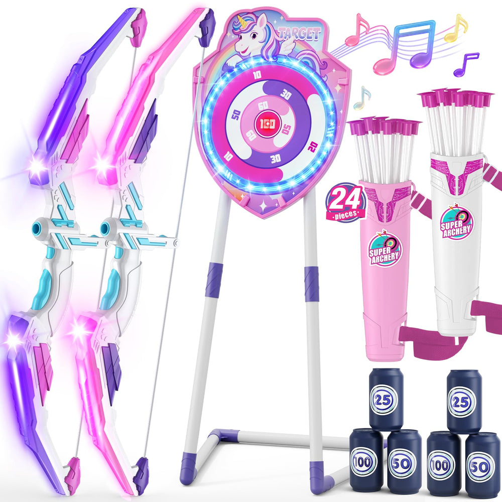 HYES LED light-up bow and arrows for safe, colorful archery play