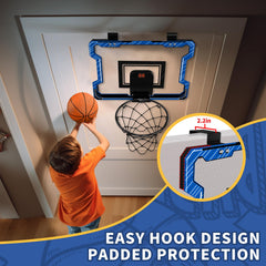 HYES backboard closeup: reinforced steel frame resists heavy dunks.
