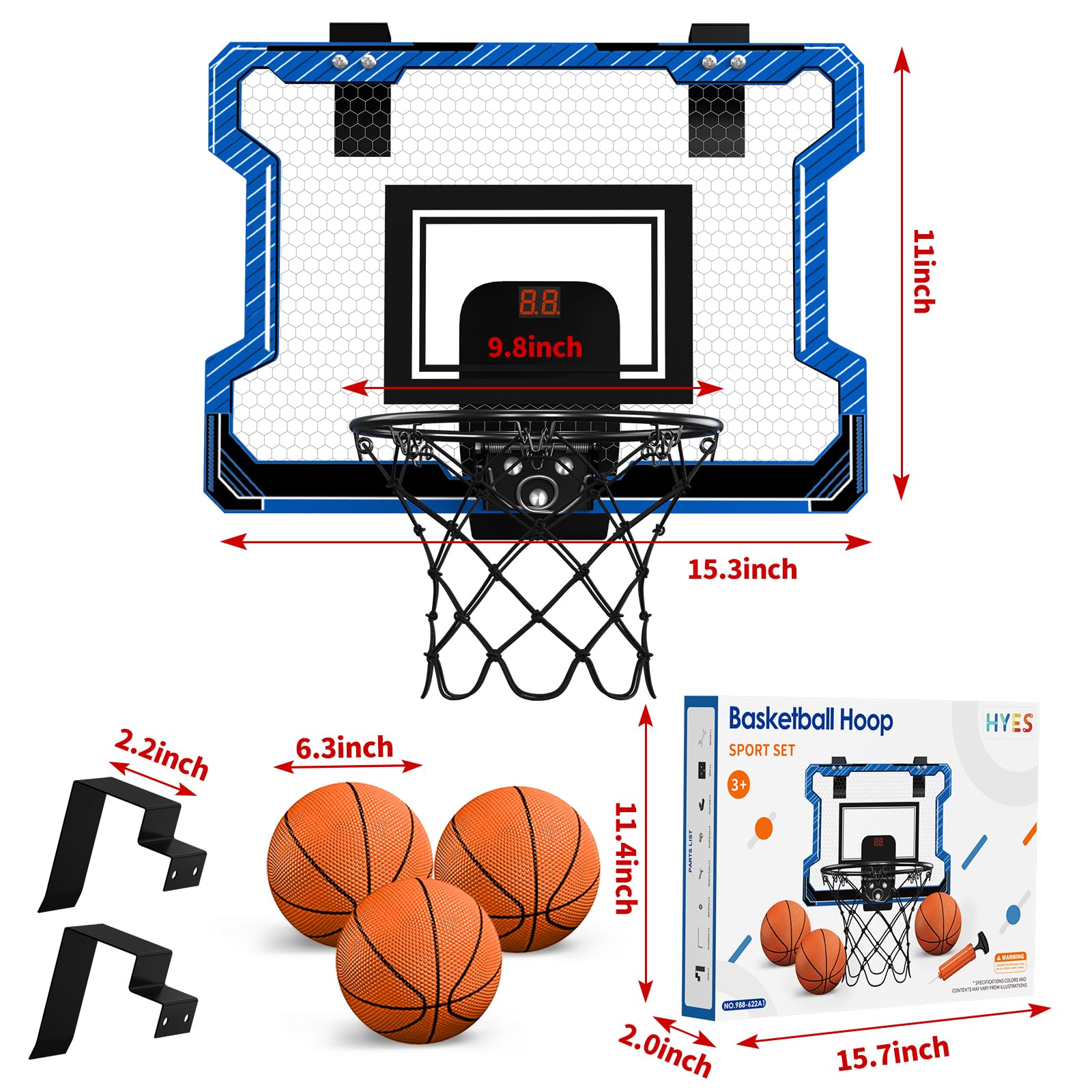 HYES included balls: three balls for family-friendly, multi-user play.