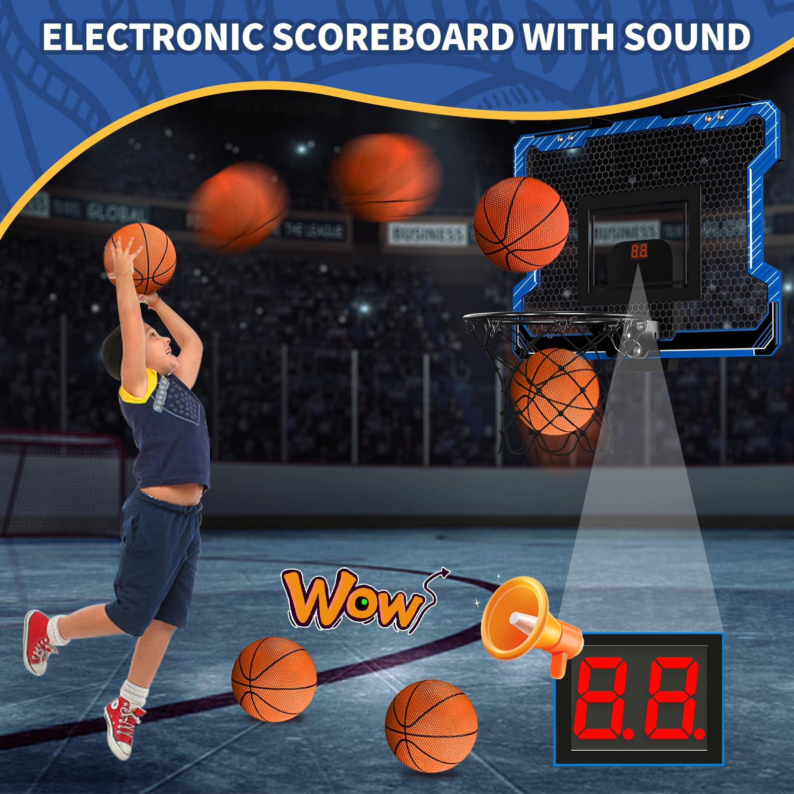 HYES scoreboard display: digital score with cheerful sounds for engaged kids.