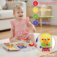 HYES Montessori Busy Board calendar-flipping supports daily routine recognition