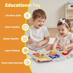 HYES Montessori Busy Board clock-adjusting builds time-telling familiarity