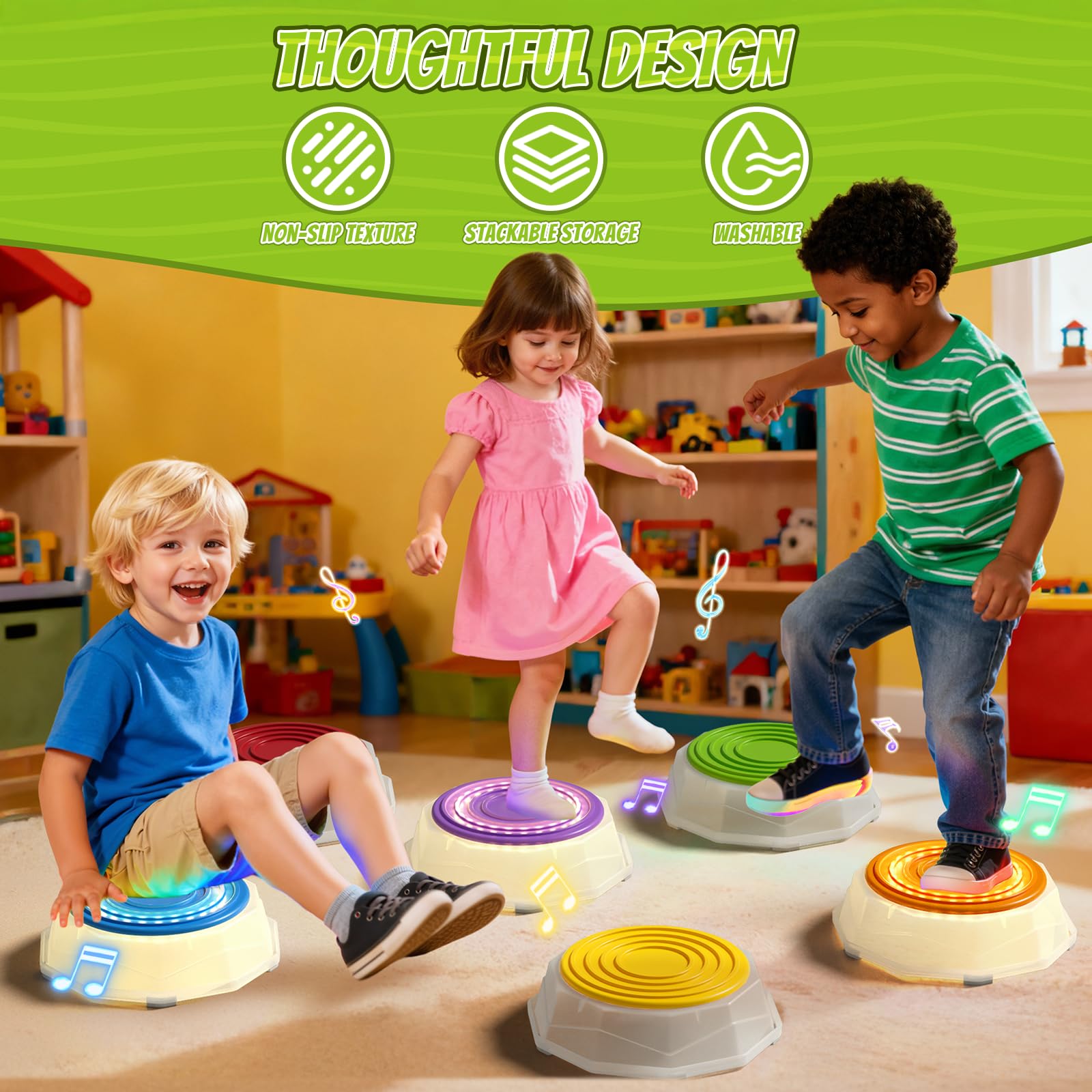 HYES musical lights spark multisensory exploration for active kids.