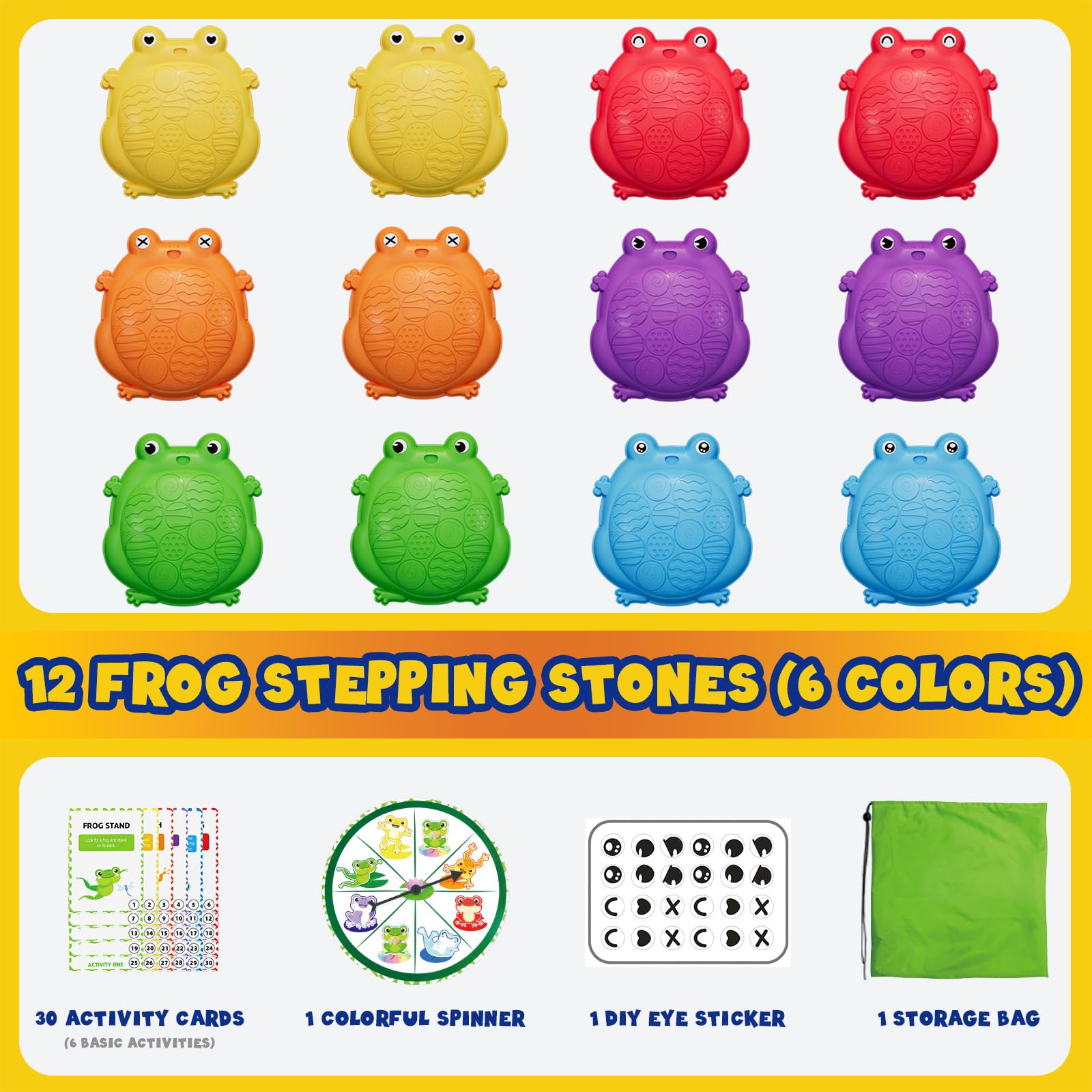 HYES stepping stones come in six bright colors.