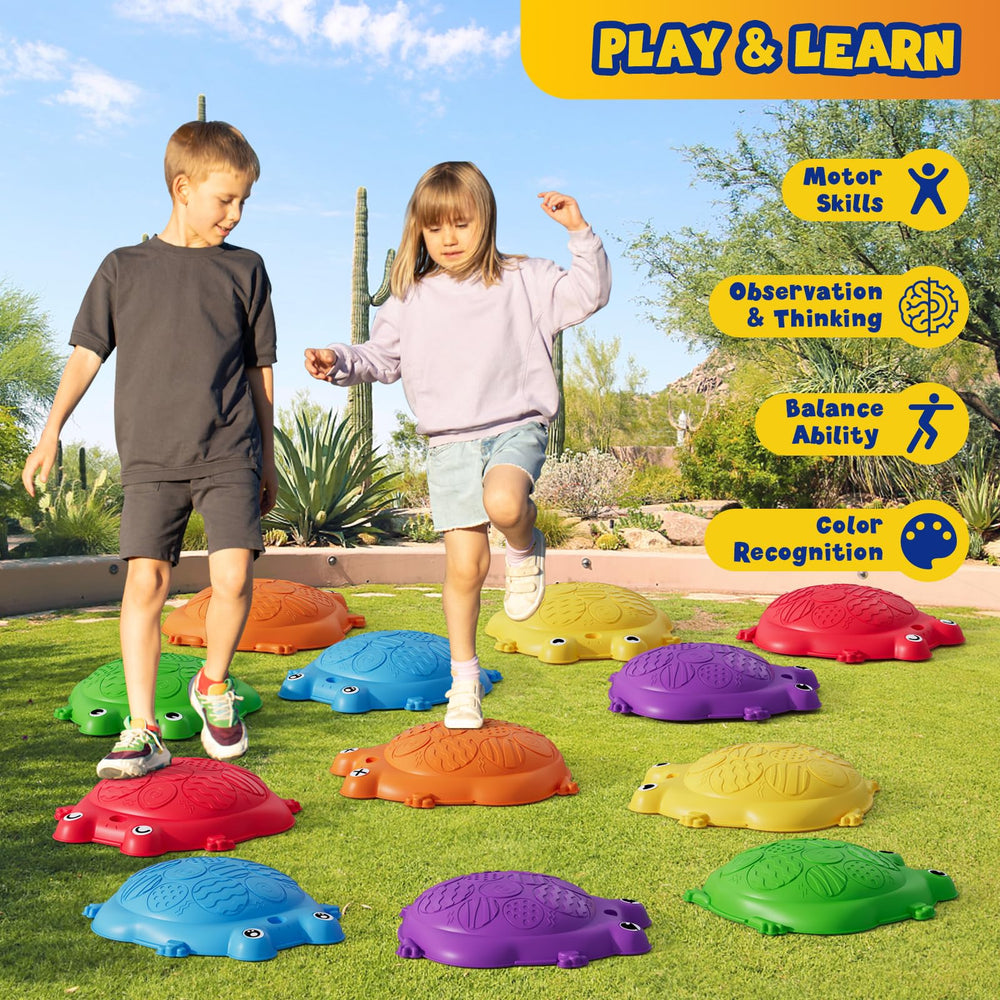HYES stepping stones suitable for indoor and outdoor play.