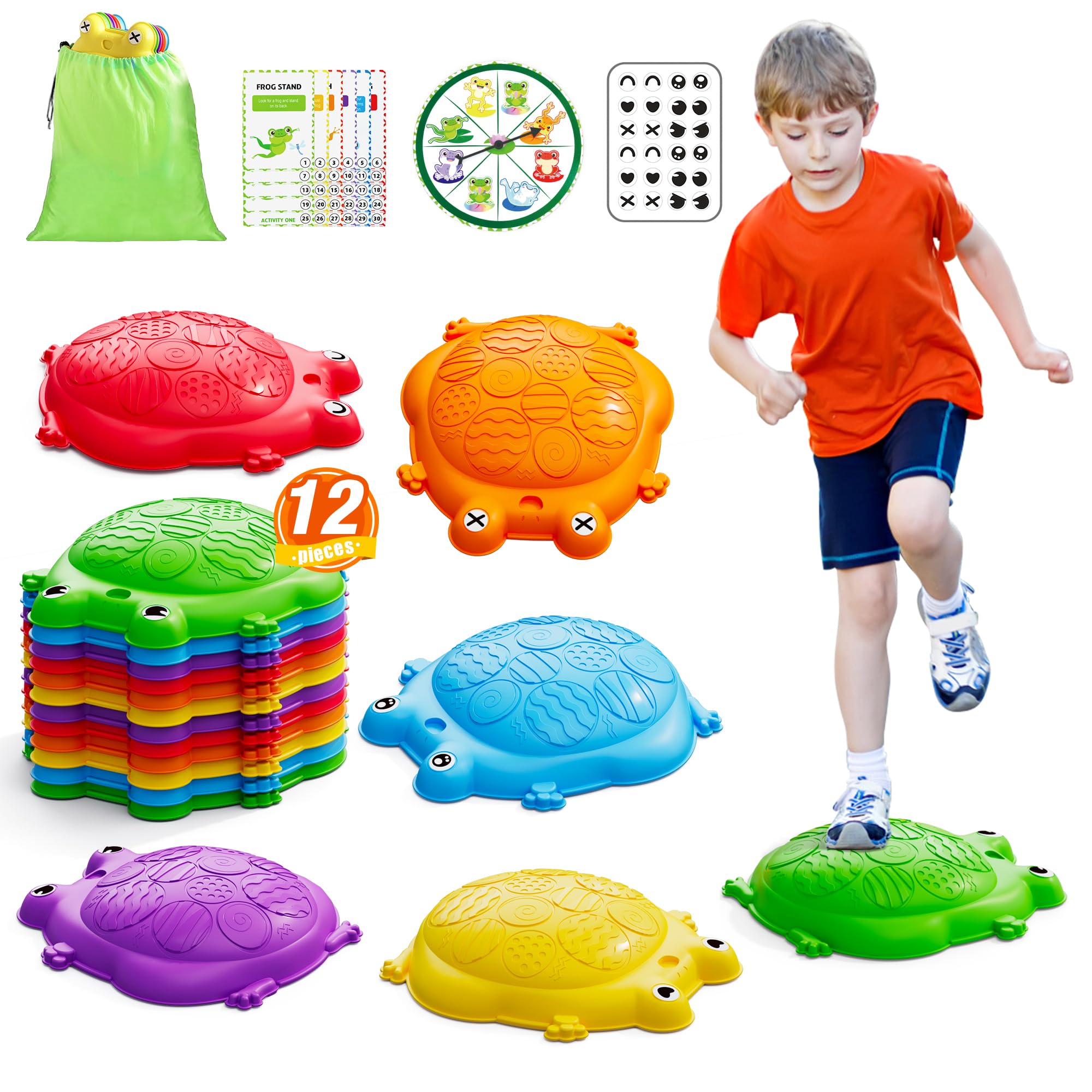 HYES stepping stones set with large surface area for balance practice.