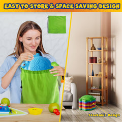 HYES frog-design stepping stones stack neatly for compact storage.