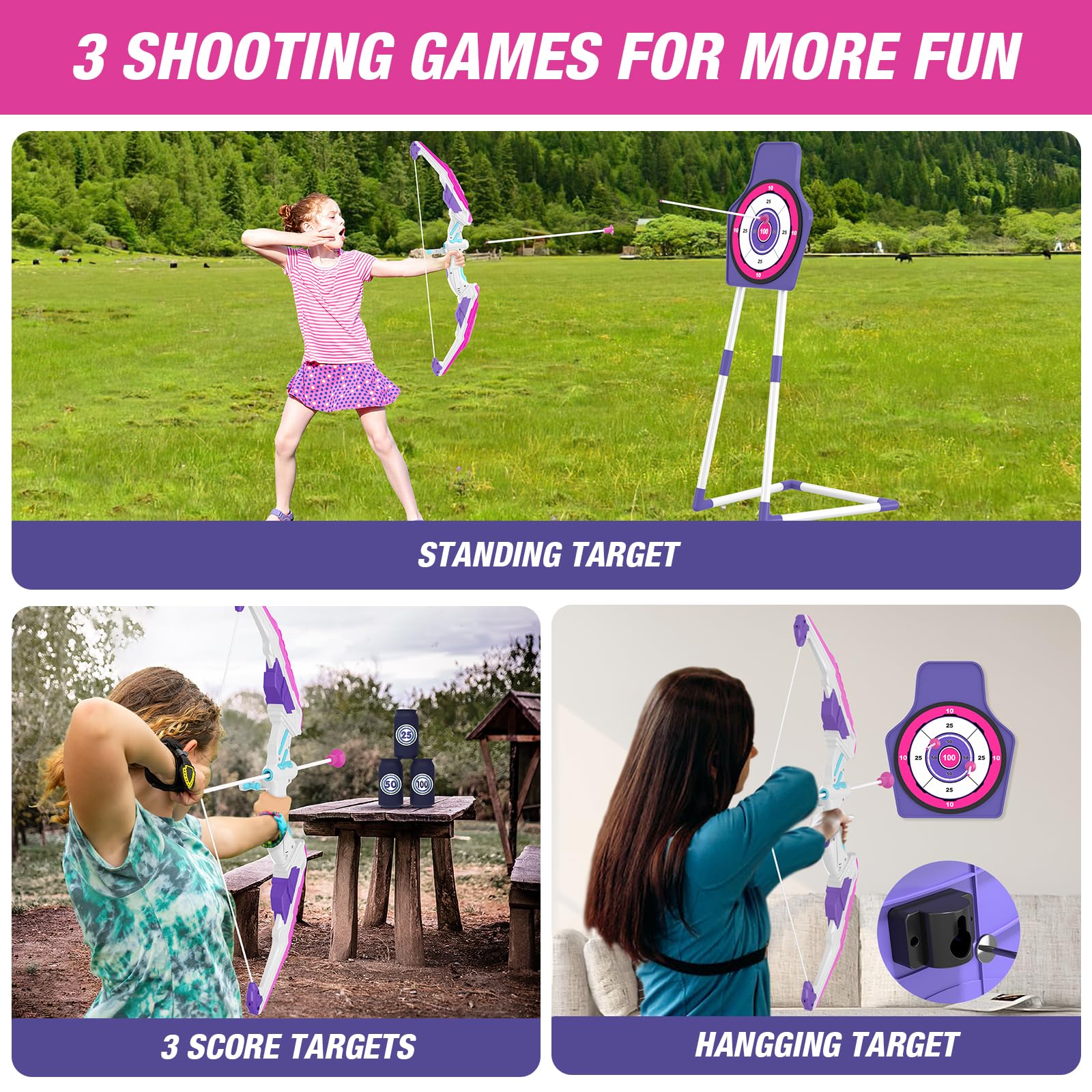 HYES suction cup arrows for safe, easy aiming and fun.
