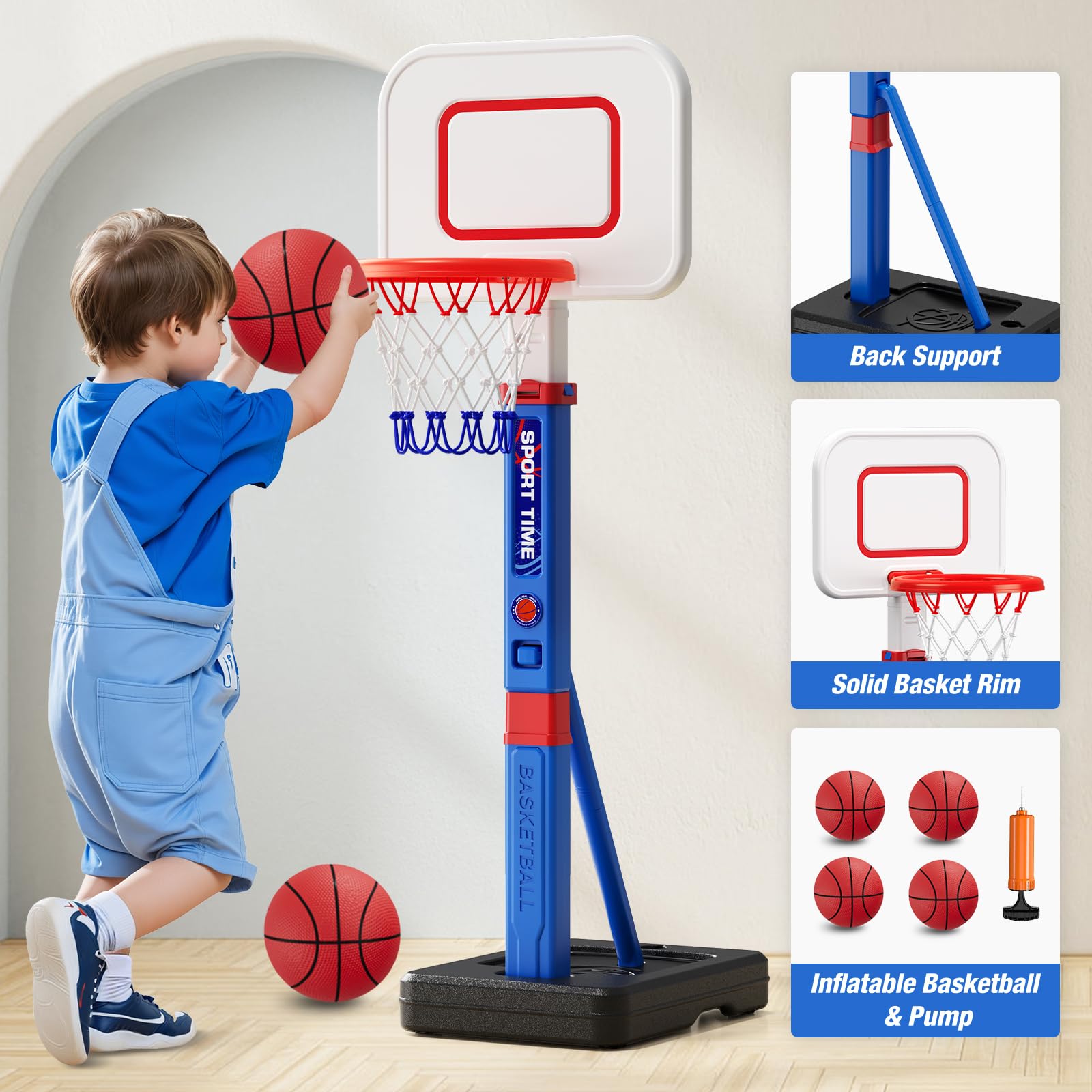 HYES base storage groove keeps an extra ball within reach during play.