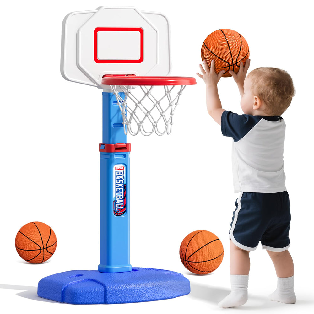 HYES Toddler Basketball Hoop main view for indoor play and family fun.