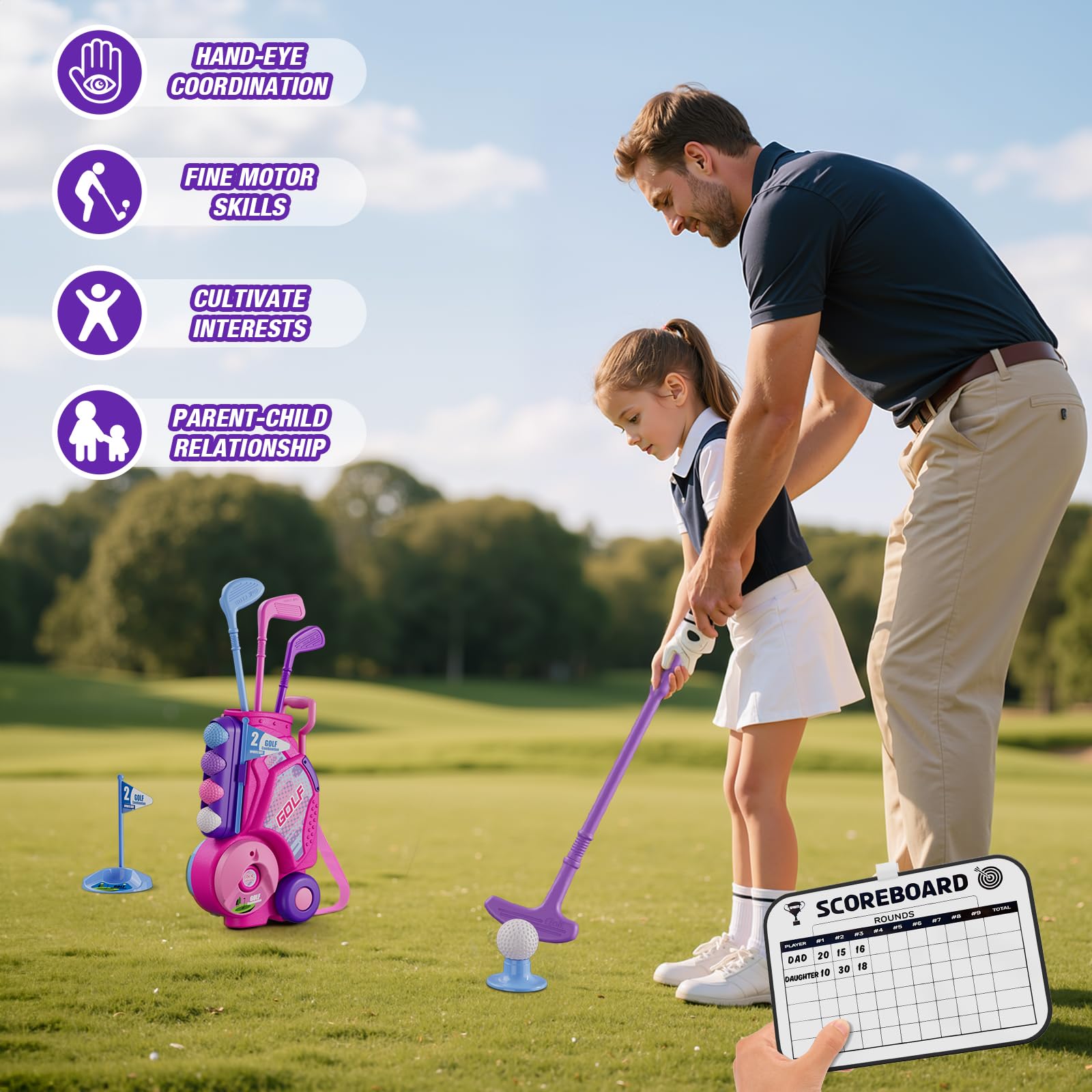 HYES practice holes show where to aim, boosting focus for indoor or outdoor use.