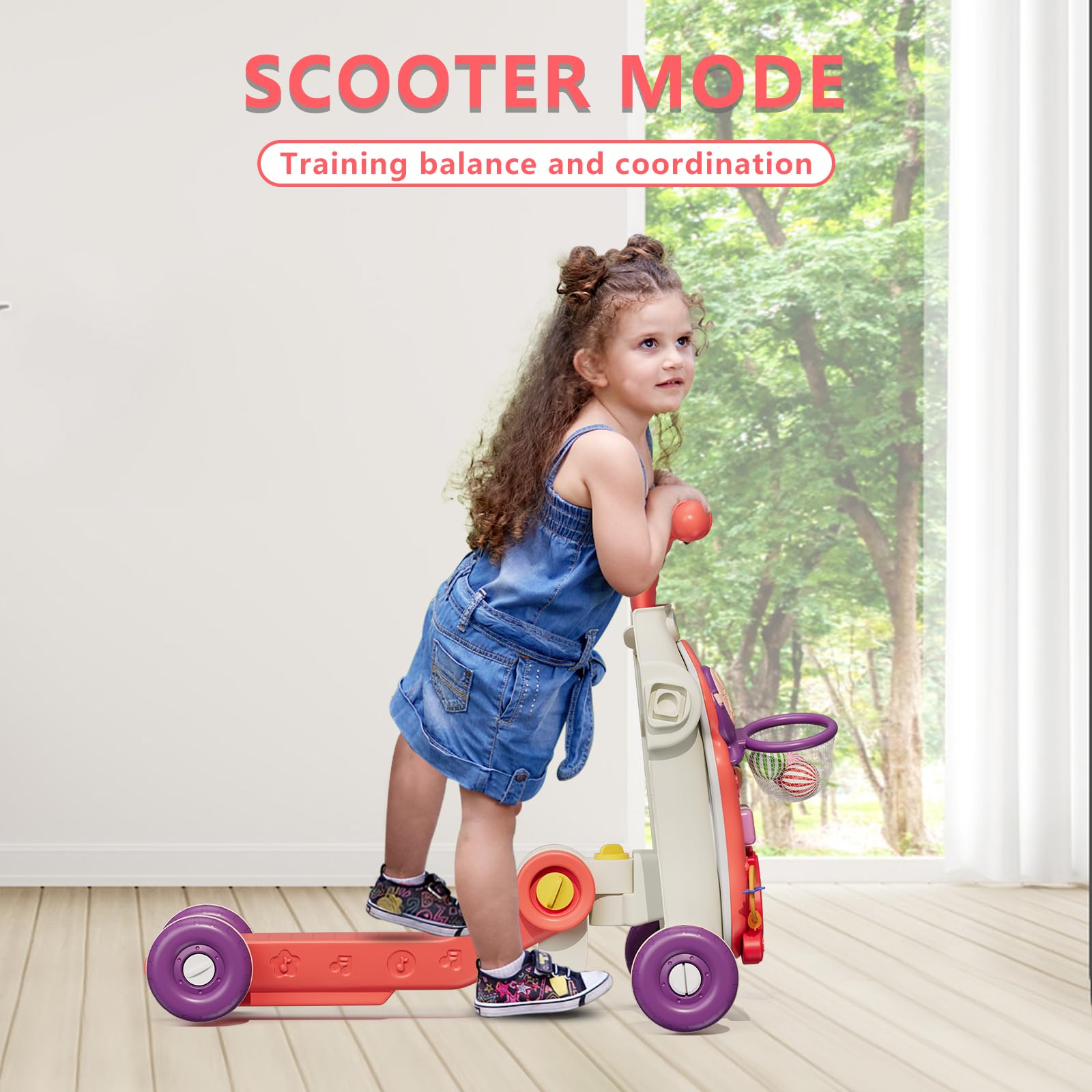 HYES Upgraded 5-in-1 walker built from durable non-toxic ABS