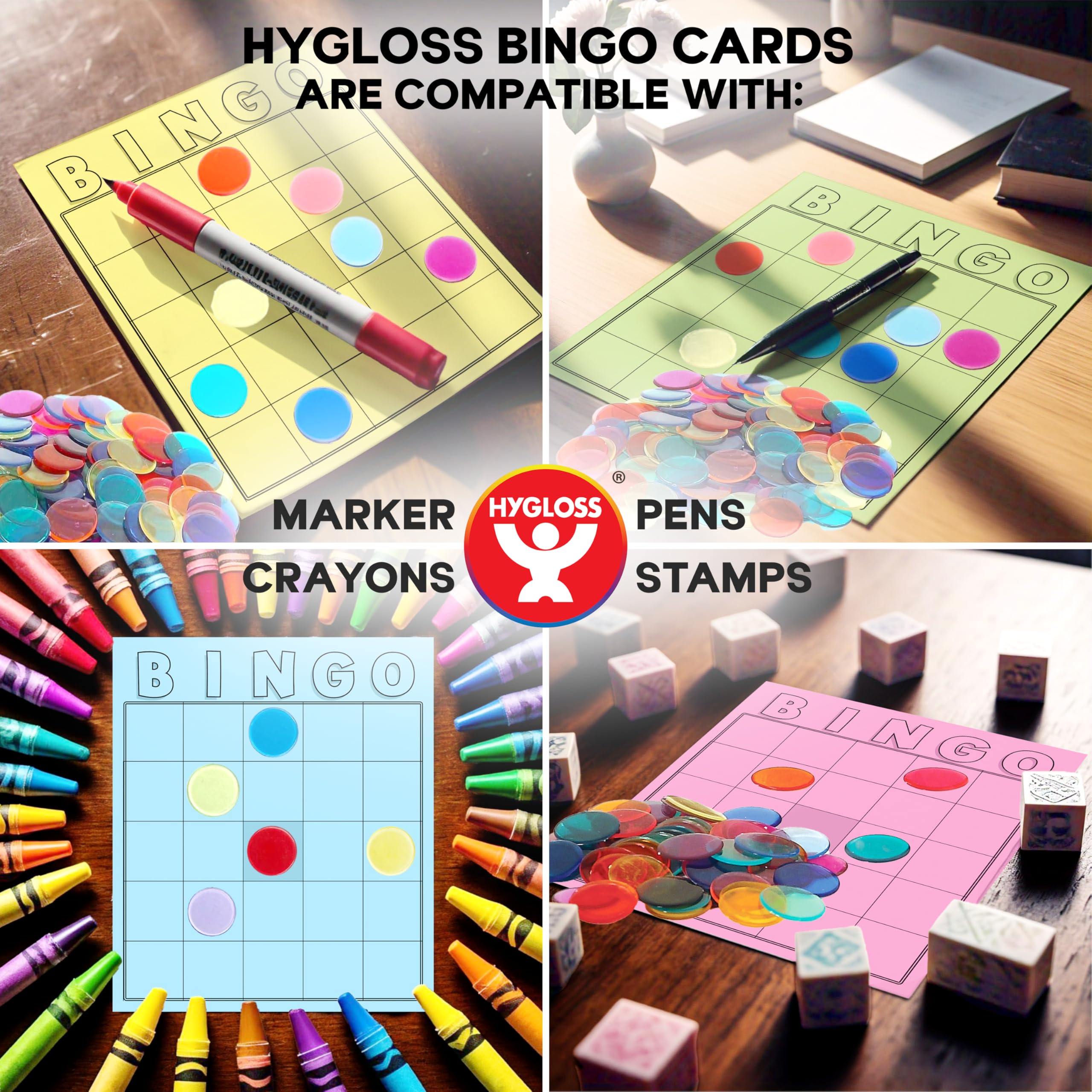 Hygloss customizable bingo sheets support interactive lesson review.