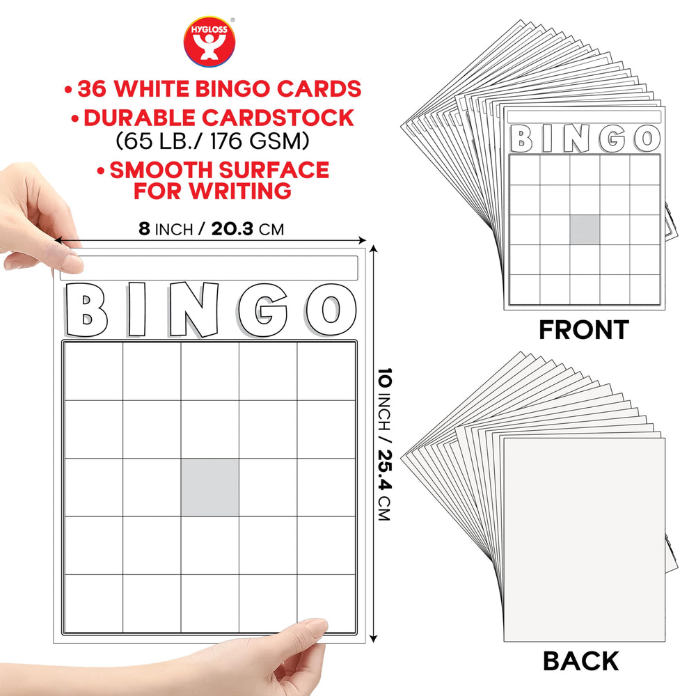 Hygloss disposable bingo cards pack designed for quick clean-up after games.